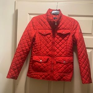 Red quilted Tommy Hilfiger coat/jacket. Worn once, perfect condition.